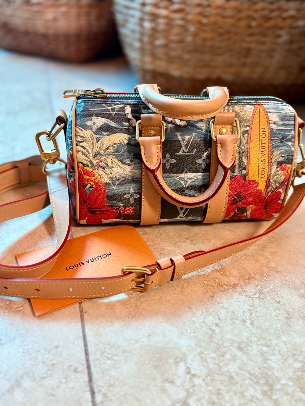 Louis Vuitton Bandoulière 25 Surfing Monogram M25440 Navy Blue
